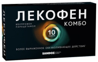 Лекофен Комбо 200мг+500мг, №10 табл. покр. плен. об.