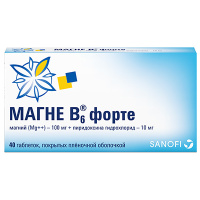 Магне В6 форте, N40, табл. п/о