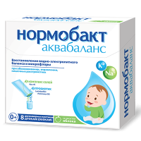 Нормобакт Аквабаланс со вкусом яблока, №8 пак., пор. для приг. р-ра для вн. приема