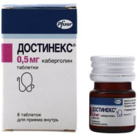 Достинекс 0.5 мг, N8, табл.