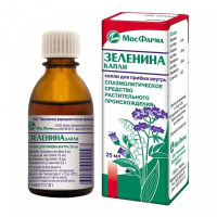 Зеленина капли 25 мл, капли для вн. приема