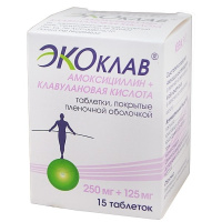 Экоклав 875 мг+125 мг, N14, табл. покр. плен. об.