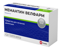 Мемантин Велфарм 10мг, №90 табл. покр. плен. об.