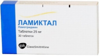Ламиктал 25 мг, N30, табл. 