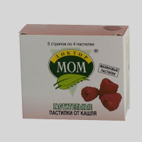 Доктор Мом растительные пастилки от кашля, N20, паст. (малиновые)