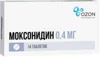 Моксонидин 0,4 мг, N14, табл. покр. плен. об.