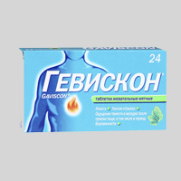 Гевискон 250 мг, N24, табл. жев.мятные