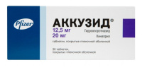 Аккузид 20 мг+12.5 мг, N30, табл. п/о