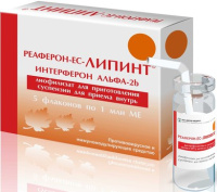 Реаферон-ЕС-Липинт 1 млн.МЕ, фл., N5, лиоф-ат для приг. сусп. для вн. приема