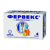 Фервекс 500 мг+25 мг+200 мг, 13,1 г, N4, пор. для приг. р-ра для вн. приема (лимонный с сахаром)