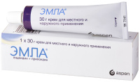 Эмла 30 г, N1, крем для мест. и нар. прим.