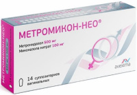Метромикон-Нео 500мг+100м, N14, супп. ваг.