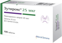 Эутирокс 25 мкг, N100, табл.