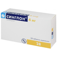 Синглон 4 мг, N28, табл. жев.