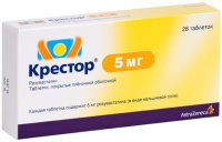 Крестор 5 мг, N28, табл. покр. плен. об.