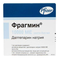 Фрагмин 10 000 тыс.анти-Ха МЕ, 1мл N10 амп. р-р для в/в и п/к введ.