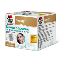 Доппельгерц Бьюти Коллаген со вкусом дыни и личи 25 мл, №30, р-р для вн. приема
