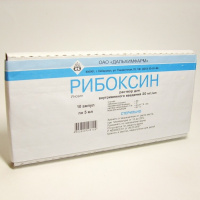 Рибоксин 20 мг/мл, 5 мл, амп., N10, р-р для в/в введ.