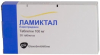 Ламиктал 100 мг, N30, табл.